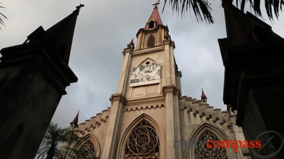 Lao Cai's old Catholic cathedral.