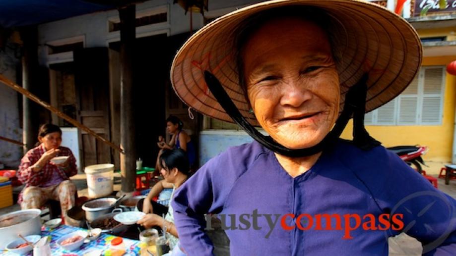 Great character at a streetside food stall, Hoi An