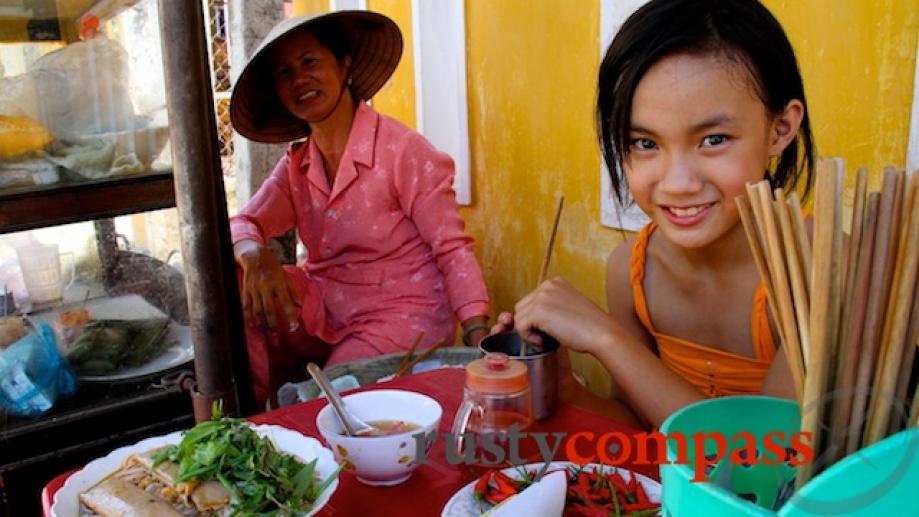 A great little street stall with mother and daughter near...