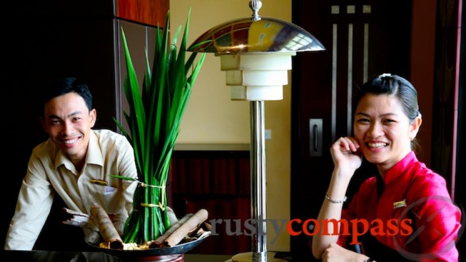 Smiling staff at La Residence Hotel, Hue