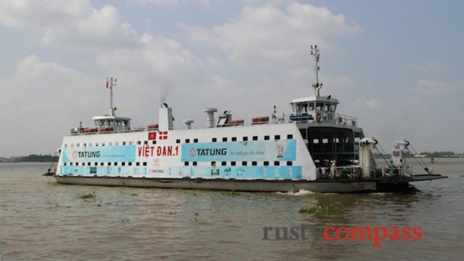 Can Tho ferry. The opening of another bridge crossing over...