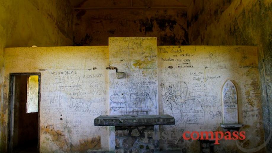 The Catholic Church was occupied by the Khmer Rouge while...