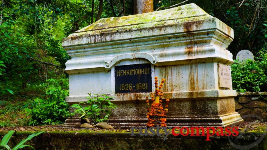 The grave of Henri Mouhot, the French explorer who was...