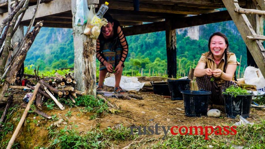 Hmong family, Vang Vieng, Laos