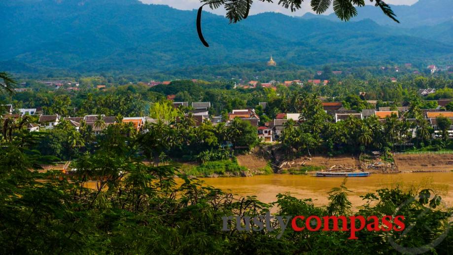 Beautiful low-rise Luang Prabang from across the Mekong River