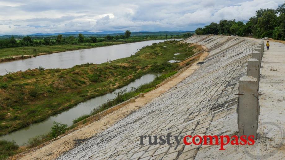 Concrete on the Kontum riverfront. Kontum city officials seem to...