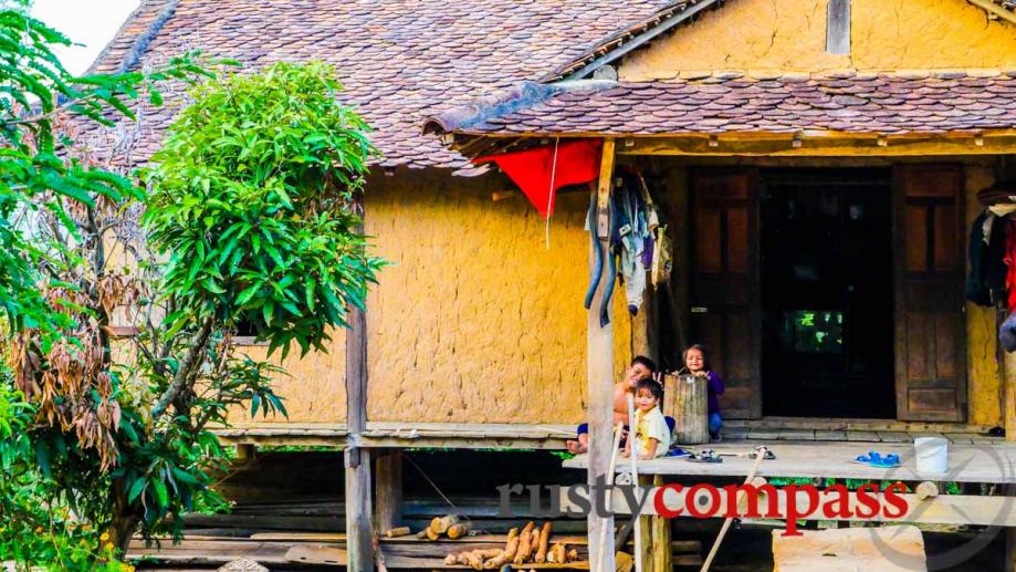 Traditional mud house at Kon Ktu outside Kontum