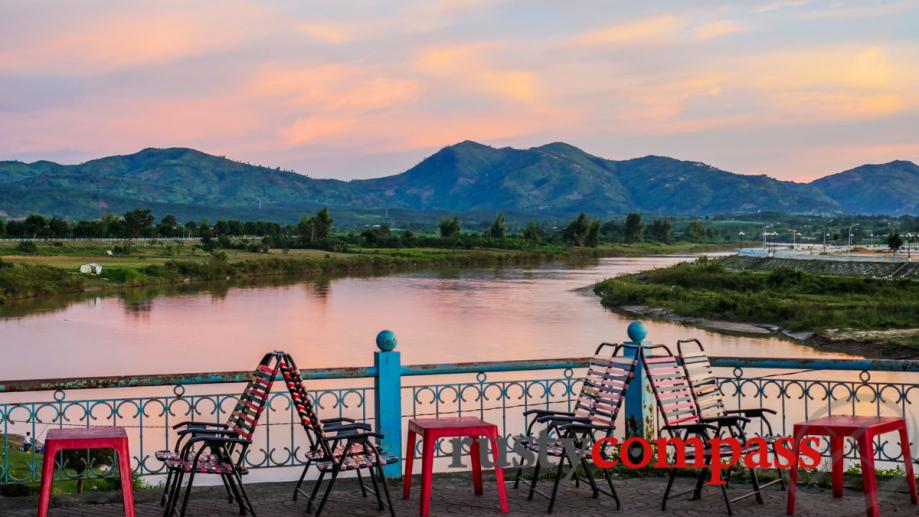 Sunset on the riverfront in Kontum