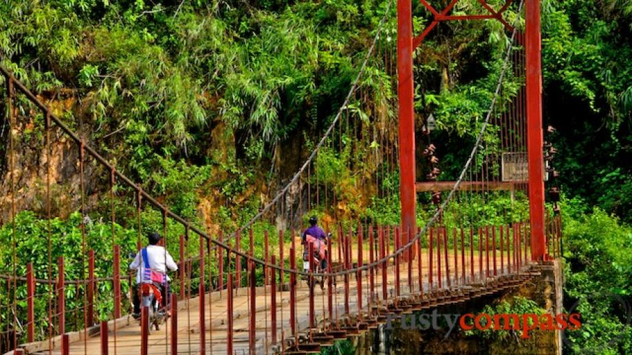 These suspension bridges are everywhere in this area.