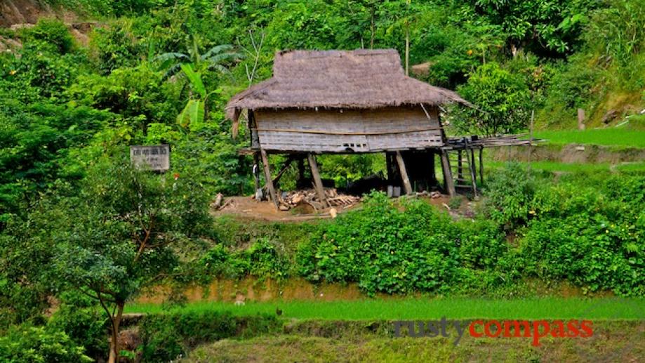 Typical Thai minorty house on the roadside.