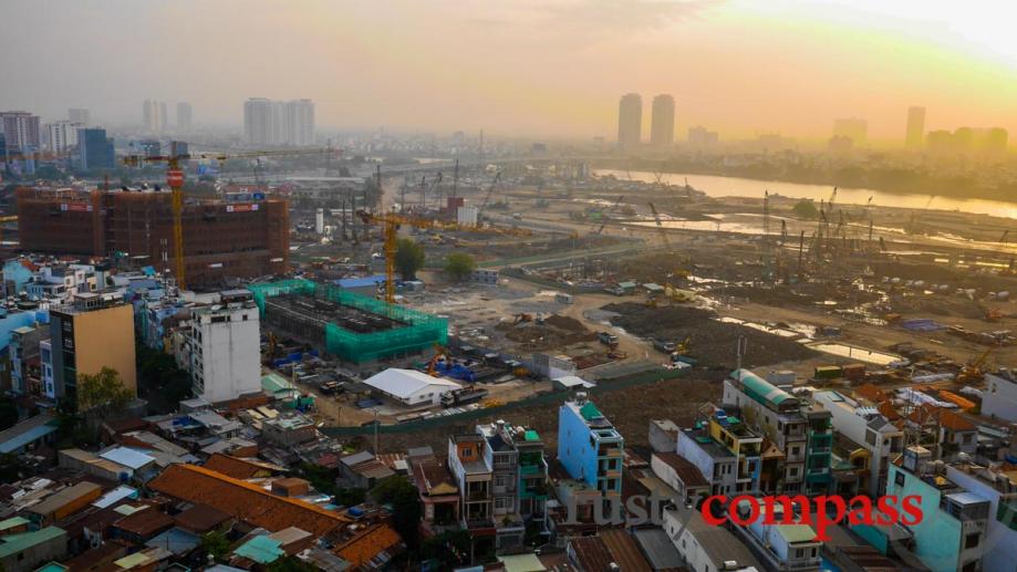 The sun rises over Saigon's largest apartment development project. 10,000...