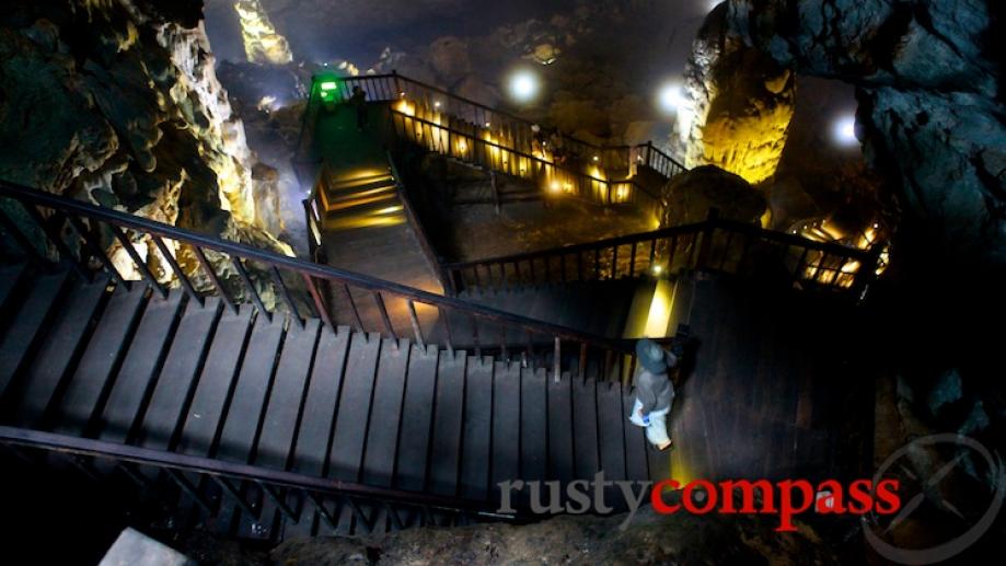 Stairs into Paradise Cave.