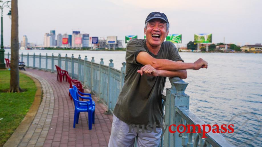 Local characters - Saigon River walk.