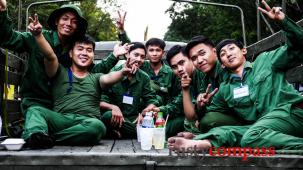 The propaganda billboards of the 40th anniversary of the end of the Vietnam War