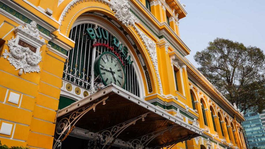 Changing colours of Saigon's historic Post Office