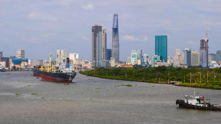 Arrival into Saigon by ship