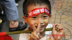 Motorcycle mayhem - football revellers take to Saigon's streets