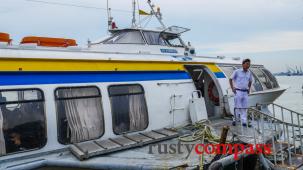 The old Russian hydrofoils along the Saigon River to Vung Tau 